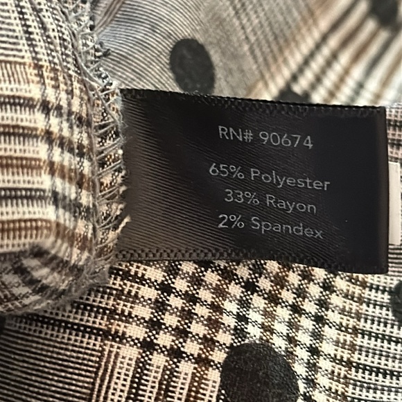 NWOT Women’s Boston Proper Plaid & Polka Dot   Slim Leg Ankle Pants Size 4 - Picture 8 of 8